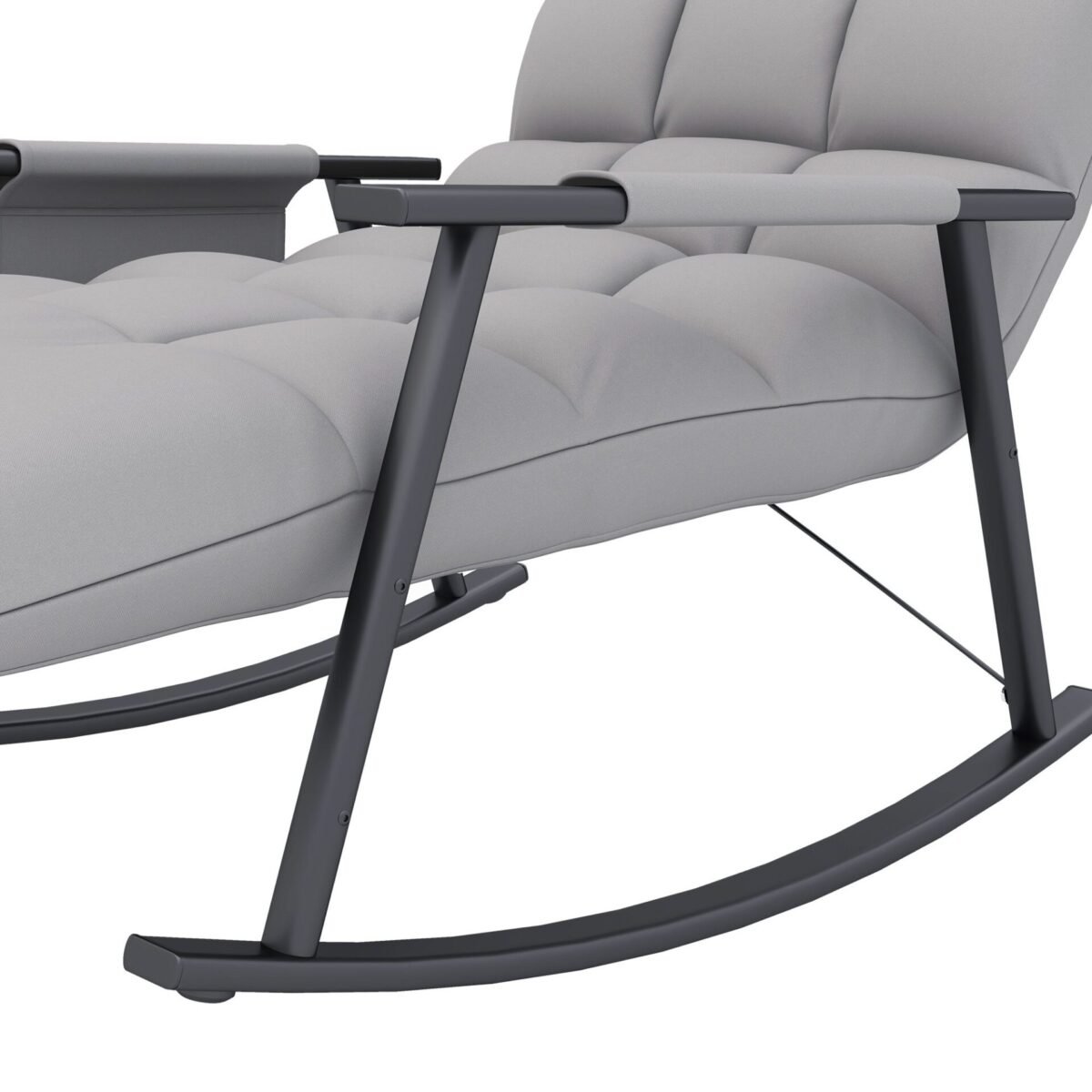 Supamasis krėslas su reguliuojamu atlošu, kojų atrama ir šonine kišene