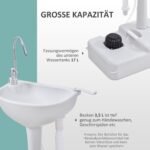 Mobilus rankų praustuvas su ratukais ir 17 l vandens talpykla