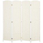 Sulankstoma 4 dalių kambario pertvara su pynimo raštu