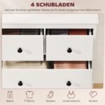 Komoda su 4 stalčiais su guoliniais bėgeliais