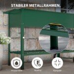 Mobilus pakeltas augalų lovelis su lentyna