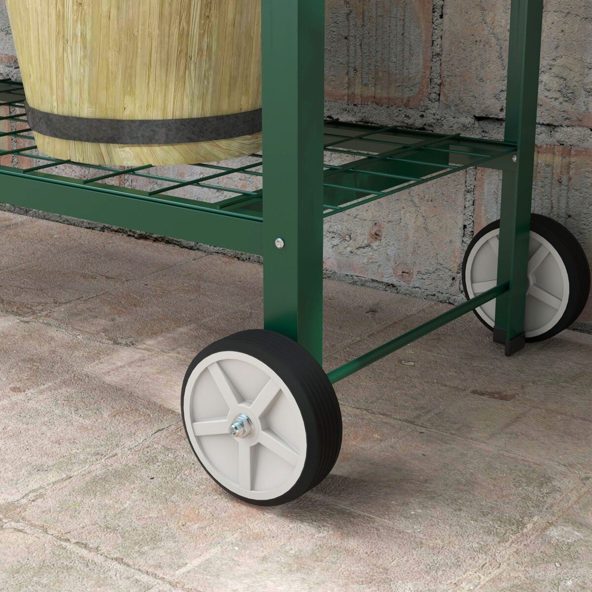 Mobilus pakeltas augalų lovelis su lentyna