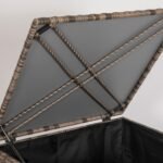 Poliratano lauko daiktadėžė su pamušalu