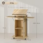 Ratinis pristatymo stalas su atlenkiamomis šoninėmis plokštėmis