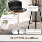 Dvi baro kėdės su atlošais, reguliuojamo aukščio, pasukamos