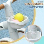 Balansinis dviratukas su reguliuojama sėdyne ir tyliais ratais