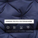 Trivietė sodo suolelio pagalvėlė su tvirtinimo dirželiais