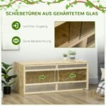 Terariumas ropliams ir amfibijoms su stiklinėmis stumdomomis durimis, vėdinimo grotelėmis, 120x50x50 cm