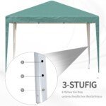 Greito surinkimo paviljonas su UV apsauga 2,95 x 2,95 m