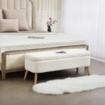 Sėdimasis suoliukas-daiktadėžė su 65 L talpa ir patogiu flisiniu apmušalu