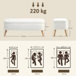 Sėdimasis suoliukas-daiktadėžė su 65 L talpa ir patogiu flisiniu apmušalu