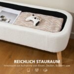 Sėdimasis suoliukas-daiktadėžė su 65 L talpa ir patogiu flisiniu apmušalu