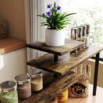 3 lygių pasukama virtuvės lentyna