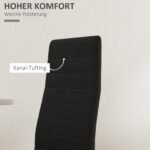 Valgomojo kėdžių komplektas (4 vnt.) aksominiu apmušalu, be porankių