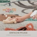 Lengvos priežiūros vilnos imitacijos kilimėlis su džiunglių raštu