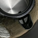 Vandens virdulio ir skrudintuvo rinkinys su korio raštu ir LED indikatoriais