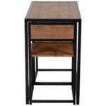 Trijų dalių valgomojo stalo komplektas su po stalu paslepiamomis kėdėmis, 90x47x76 cm