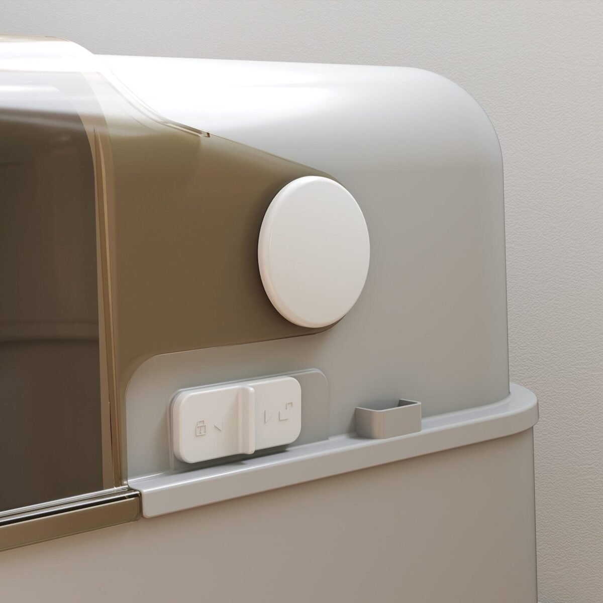 XXL nerūdijančio plieno katės tualetas su atverčiamu dangčiu ir kastuvėliu