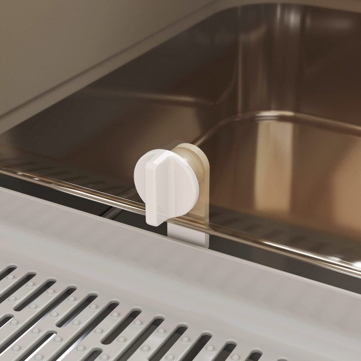 XXL nerūdijančio plieno katės tualetas su atverčiamu dangčiu ir kastuvėliu