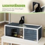 Vėžlių namelis su atidaroma viršutine dalimi ir tvirtinimu lempoms