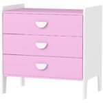 Vaikiška komoda su 3 stalčiais 3-8 metų vaikams