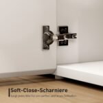 Iki 65 colių TV spintelė su švelnaus uždarymo durelėmis