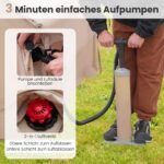 Pripučiama kempingo palapinė 4–6 žmonėms (Smėlio)