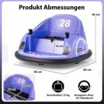 Elektrinis paspiriamasis automobilis su 360° sukimusi ir nuotolinio valdymo pulteliu (Violetinė)