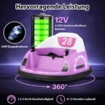 Elektrinis paspiriamas automobilis 360° su vairalazde (Rožinė)