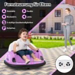 Elektrinis paspiriamas automobilis 360° su vairalazde (Rožinė)
