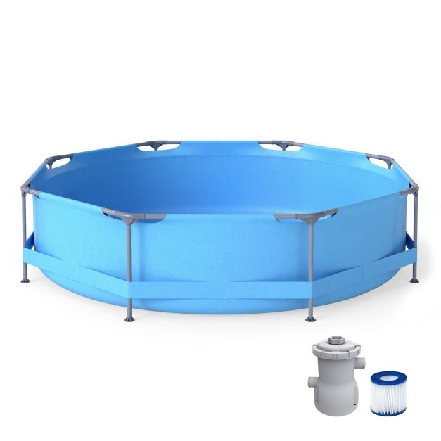 aufstellpool36mx76cmrundauenrahmenmitfilterpumpe6125lwasserkapazittgartenpoolfrerwachsene_1753079965768_image_1 Antžeminis baseinas 3 6 m skersmens su filtravimo siurbliu (Mėlyna)