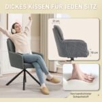 Valgomojo kėdė su 360° pasukama sėdyne, storu paminkštinimu ir porankiais