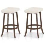 Sukamos baro kėdės su paminkštinta sėdyne 2 vnt (Ruda)