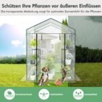 Praeinamas šiltnamis su 4 lentynomis ir 8 padėklais (Permatoma)