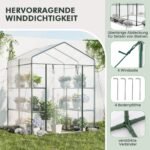 Praeinamas šiltnamis su 4 lentynomis ir 8 padėklais (Permatoma)