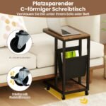 C formos staliukas su ratukais ir papildoma saugykla (Ruda)