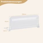 Sulankstomas vaikų lovos apsaugas 100 cm (Balta)