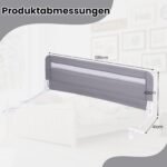 Apsauginis sulankstomas lovos barjeras 120 cm (Pilka)