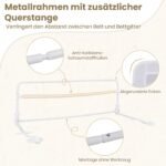 Saugos lovos barjeras vaikams 120 cm sulankstomas (Balta)