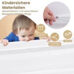 Saugos lovos barjeras vaikams 120 cm sulankstomas (Balta)