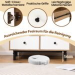 Moderni komoda su 4 stalčiais ir atviromis lentynomis (Natūrali)