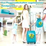 Vaikiškas kelioninis lagaminų ir kuprinės rinkinys su ratukais (Mėlyna)