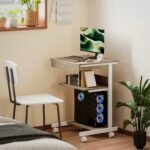 Mobilus rašomasis stalas su stalčiumi ir lentynomis