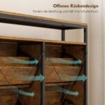 Siaura batų spintelė su 4 atlenkiamais stalčiais