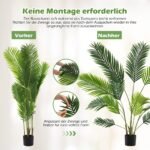 Dirbtinė Areca palmė 140 cm rinkinys iš 2 vnt (Žalia)