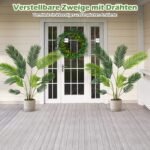 Dirbtinė Areca palmė 140 cm rinkinys iš 2 vnt (Žalia)