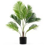 Dirbtinė palmių medelė 90 cm su lapais (Žalia)