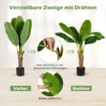 Dirbtinis tropinis bananmedis 107 cm (Žalia)