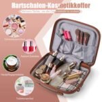 2 dalių kelioninių lagaminų rinkinys: rankinis bagažas ir kosmetinė (Balta)