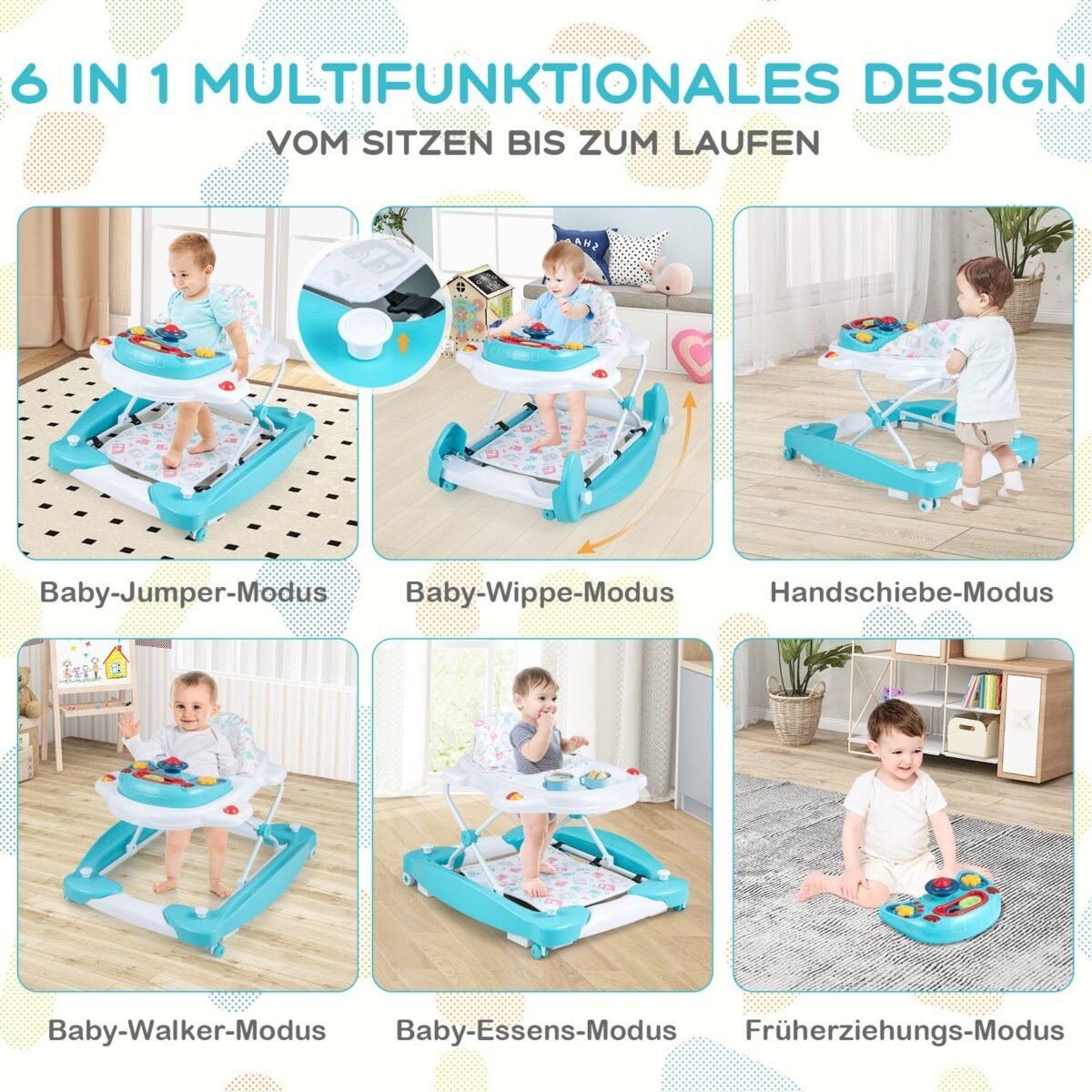 Daugiafunkcis vežimėlis-čiuožynė (Žalia)